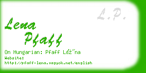 lena pfaff business card